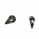 13x7.8mm 4328 European Crystals Pear Black Diamond