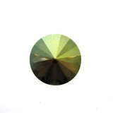 14mm 1122 European Crystals Rivoli Iridescent Green