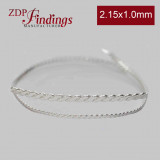 12 Inch Gallery Wire 935 Sterling Silver , 2.15mm