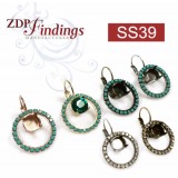ss39 1028, 1088 European Crystals Lever back Rhinestone Earrings