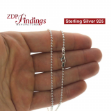 Sterling Silver 925 Finished Ball Chain