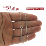 Sterling Silver 925 Finished Figaro Chain