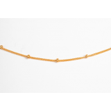 14k Gold Plated Link Beaded Drops Chain 