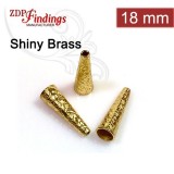 18x4.5mm Shiny Brass Cones