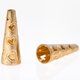 23.5x7mm Shiny Brass Cones