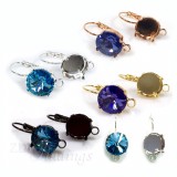 Round 12mm Earrings Setting fit European Crystals 1122