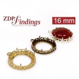 Round 16mm Bezel Setting Fit European Crystals 1122