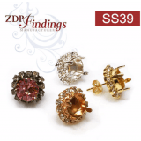 ss39 1028, 1088 European Crystals Post Rhinestone Earrings