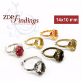 14x10mm cast bezel crowns ring 