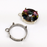 18mm Round 925 Sterling silver Bezel, choose your finish.