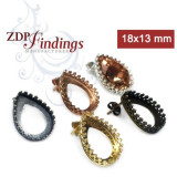 18x13mm 4320 European Crystals Post Earrings