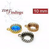 10mm Round 925 Sterling silver Bezel, Choose your Finish