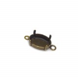 4120 Oval 14x10mm Connector, Antique Brass