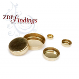 New! 14k Solid Gold Round Bezel Cups Settings