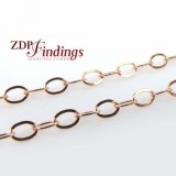 2.6mm 14k Rose Gold Filled Flat Cable Chain