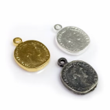 27x22mm Antique Coin Medallion Pendant Choose your Finish
