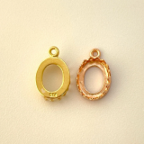Oval 10x8mm Vermeil Quality Cast Bezel Cup For Setting Sterling Silver 925 Plated Choose your Finish