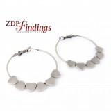Large 40mm Antique Silver Plated Hearts Gipsy Earrings