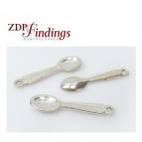 23mm Long Silver 925 Mini Spoon Pendant Charm 