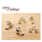 Sterling Silver 925 Crimp End Caps Bead Tips With 3mm Cord Place
