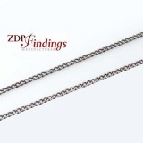 3.28 Feet (1 Meter) Brass Plated Curb Chain Thickness 0.8x1.2mm