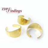 Adjustable Brass Ring Setting Blank, 12mm top