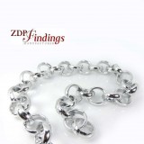 3.28FT (1 MT) Huge Silver Plated Rolo Chain 20mm Link