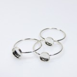 6mm Round Bezel on Ring, 925 Sterling silver. Choose your size.
