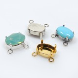 14x10mm Oval Bezel Connector fit European Crystals 4120