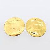 40mm Round Shiny Gold Discs