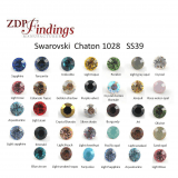 European Crystals SS39 Multi Colors 8.2mm Round Xilion Crystal 1088 Chaton 39ss 