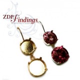 14mm 1122 European Crystals Kidney Wire Earrings, Choose your options