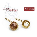 10mm 4470 European Crystals Kidney Wire Earrings