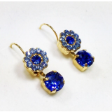 Gold Plated Bezel Earrings on Lever back for Gluing 32pp ,18pp and setting 39ss