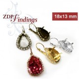 18x13mm 4320 European Crystals Lever back Rhinestone Earrings