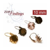 10mm 4470 European Crystals Lever back Earrings, Choose your options