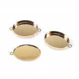 25x18mm Oval Gold Filled Bezel Cup