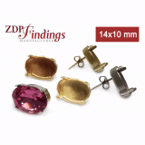 14x10mm 4120 European Crystals Post Rhinestone Earrings