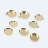 10mm Round Gold Filled Bezel Cup