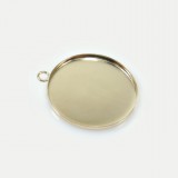 22mm Round Gold Filled Bezel Cup with 1 Loop