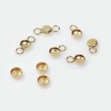 3mm Round Gold Filled Bezel Cup