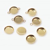 8mm Round Gold Filled Bezel Cup