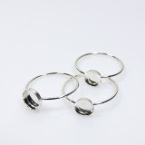 8mm Round Bezel on Ring,  925 Sterling silver. Choose your size.